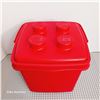 Image 2 : Empty Vintage 1999 LEGO Red Small Storage Box Bucket