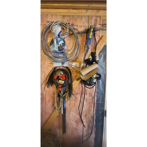 BX CABLE, CASTORS AND MISC ON WALL PLEASE SEE IMAGES