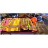 Image 1 : THREE NEW IVSEN HIGH VIS SAFETY VEASTS PLUS TWO HARD HATS AND A PAIR OF 48 TALL COVERALLS
