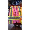 Image 2 : THREE NEW IVSEN HIGH VIS SAFETY VEASTS PLUS TWO HARD HATS AND A PAIR OF 48 TALL COVERALLS