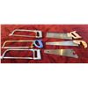 Image 2 : THREE HACK SAWS, TWO CARPENTERS SAWS AND ONE SAW BLADE