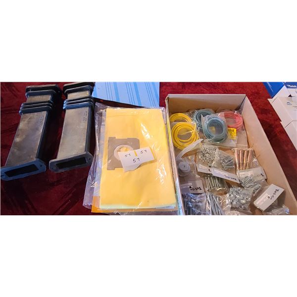 SWING AREM COUERS, VACUUM BAG AND MISC BOLTS AND WIRING