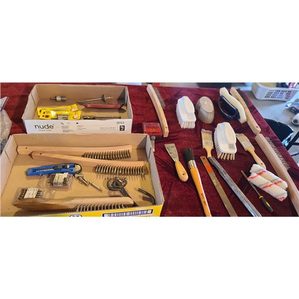 WIRE BRUSHES, DRIVE BITS AND MISC TOOLS