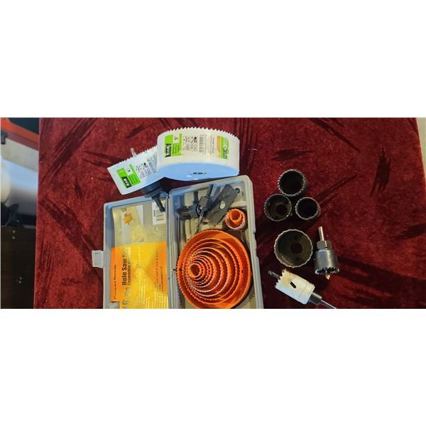 HOLE SAW SET AND VARIOUS INDIVIDUAL HOLE SAWS