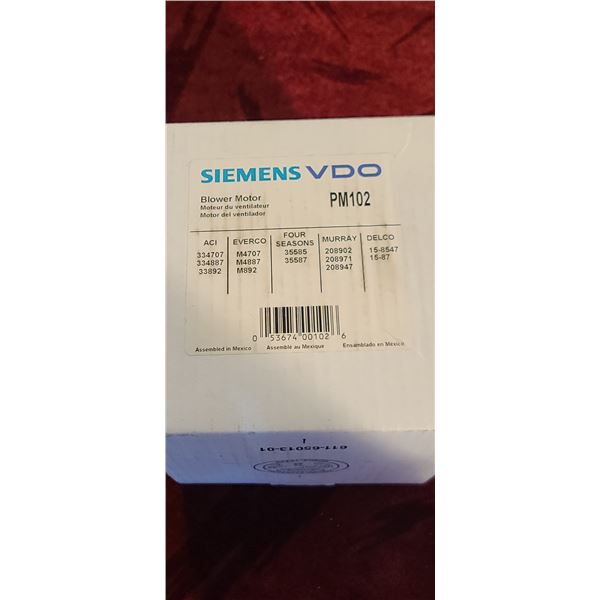 SIEMENS BLOWER MOTOR PM102