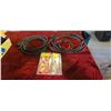 Image 1 : #4 BATTERY CABLES: BLACK, RED, SPARK PLUG WIRES, NEW BATTERY CABLES - ONE RED ONE BLACK