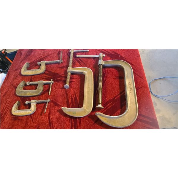 FIVE C-CLAMPS