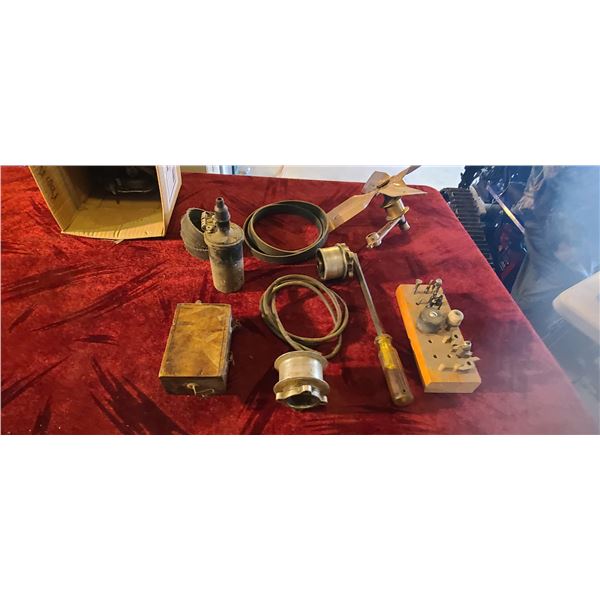 ANTIQUE FAN/ASSORTED PARTS