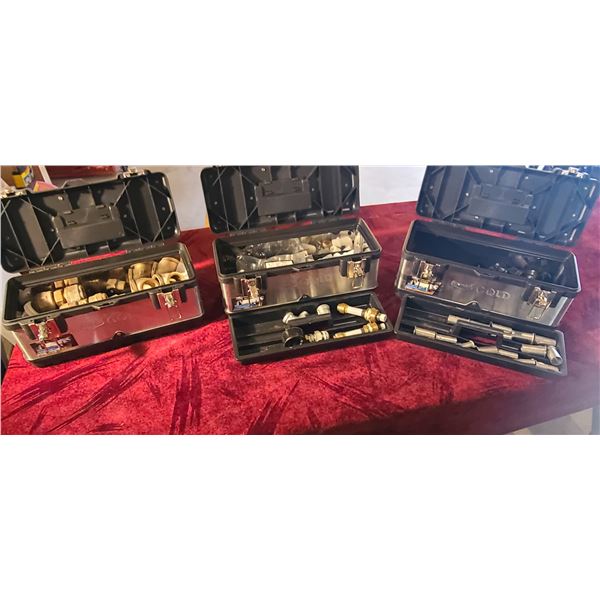 THREE SMALL TOOL BOXES WITH CONTENT