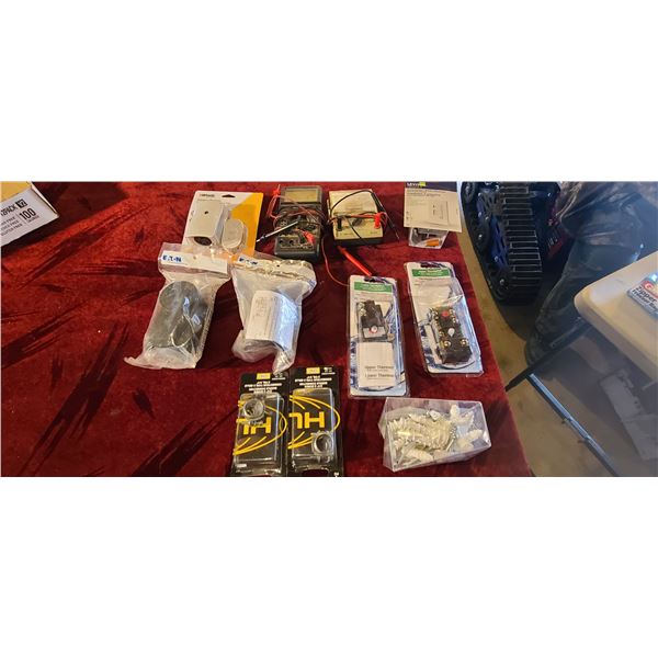 TWO MULTI METERS 220 SINGLE PHASE PLUG IN, THERMAL CONTROLS, LIGHT WIRELESS REMOTE DIMMER SWITCH