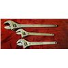 Image 2 : THREE ADJUSTABLE WRENCHES- 24" 16" AND 15"