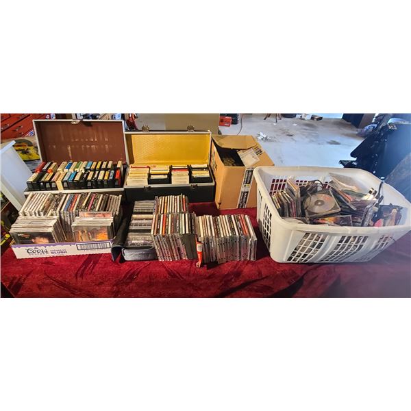 ALL CD'S, CASSETTES, AND EIGHT TRACK TAPES