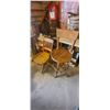 Image 1 : OAK BAR STOOL AND OAK OFFICE CHAIR
