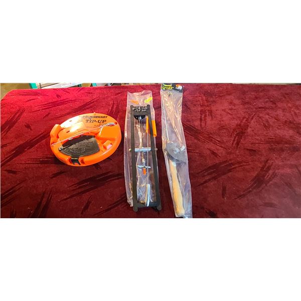 ICE FISHING TIP-UPS AND ICE FISHING ROD