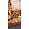 Image 4 : GIROTTI PIONEER COMEMORATIVE WOOD SULPTURE 30 X 18"