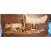Image 5 : GIROTTI PIONEER COMEMORATIVE WOOD SULPTURE 30 X 18"