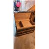Image 8 : WOOD AND LEATHER STRAPPED STEAMER TRUNK 35 X 21 X 24"
