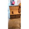 Image 9 : WOOD AND LEATHER STRAPPED STEAMER TRUNK 35 X 21 X 24"