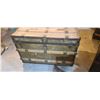 Image 2 : WOOD AND METAL STRAPPED STEAMER TRUNK 36 X 20 X 23