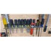 Image 17 : TWO TRACKS OF NUT DRIVERS, SCREW DRIVERS WITH MISC WALL ITEMS