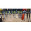 Image 18 : TWO TRACKS OF NUT DRIVERS, SCREW DRIVERS WITH MISC WALL ITEMS