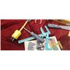 Image 13 : FLAT OF MISC HOOK BARS, BITS, SMALL CLAMPS, STRAP WRENCHES