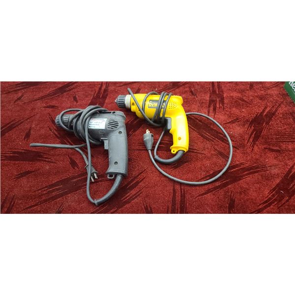TWO 3/8" DRILLS DEWALT AND CRAFTSMAN