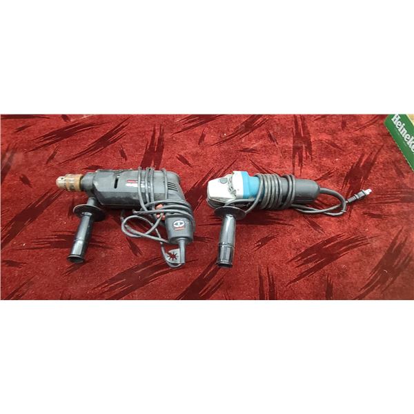 1/2" DRILL AND 5 1/2" ANGLE GRINDER