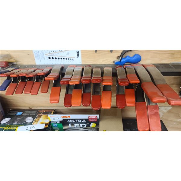 16 VARIOUS SIZED SPRING CLAMPS