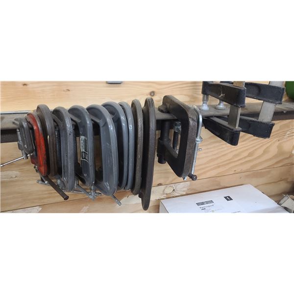 12 C CLAMPS AND TWO F CLAMPS