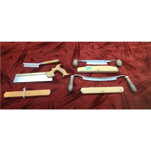 TWO DRAW BLADES AND TWO KINZO SAWS