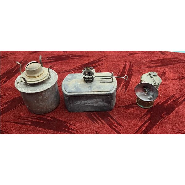SHANKLIN MANUFACTURED GAS LAMP, CN OIL LANTERN AND TIM RUMS LANTERN