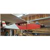 Image 9 : RED AND WHITE R.C. AIRPLANE - NO REMOTE OR STARTER SIZE" APPROX 62" X 48"
