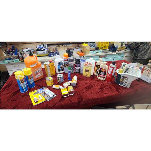 GLUES, OILS, VARNISH, INSULATING FOAM AND OTHER - PLEASE SEE IMAGES