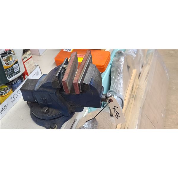 TWO BENCH VISES WITH SOFT JAWS - BUYER MUST REMOVE