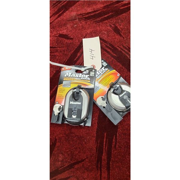 TWO MASTER LOCK PAD LOCKS