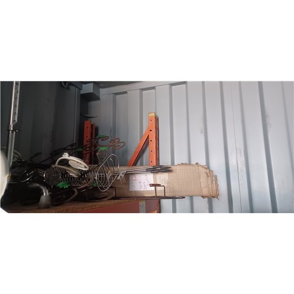 NEW 3 BRASS PLANTER SET, METAL ORNAMENTS, HANDI CAP WALKER AND TUP HANDLE