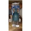 Image 1 : BLUE CANDLE VASE, LEATHER CLEANER KIT, ANTIQUE INSULATORS