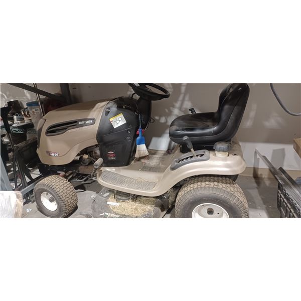 CRAFTSMAN LIMITED EDITION MOD 4500 RIDING MOWER UNIT RUNS