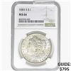 Image 1 : 1881-S Morgan Silver Dollar NGC MS66