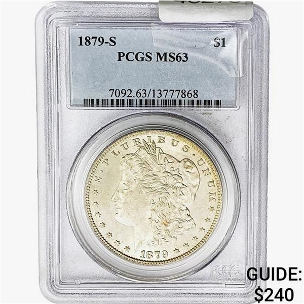 1879-S Morgan Silver Dollar PCGS MS63