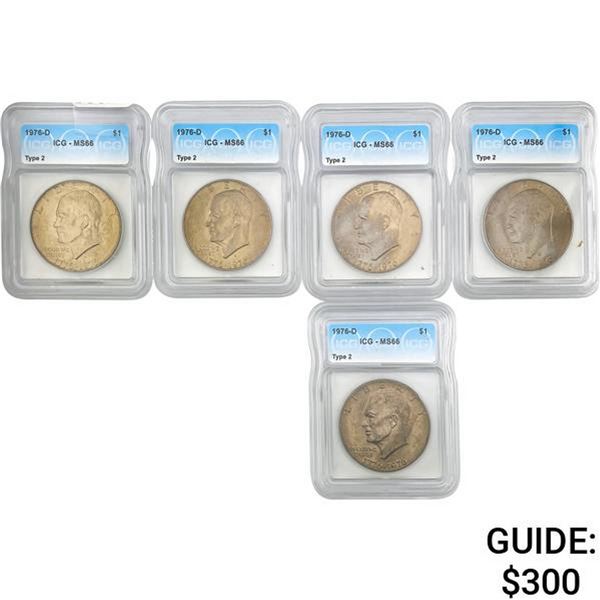 [5] 1976-D Eisenhower Dollar ICG MS66 Type 2