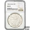 1986 American Silver Eagle NGC MS69