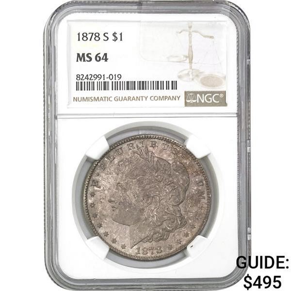 1878-S Morgan Dollar NGC MS64
