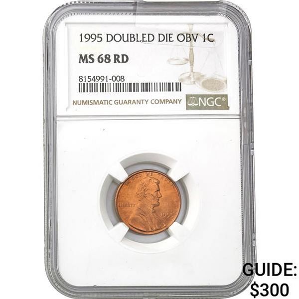1995 Doubled Die Obv 1C NGC MS68 RD