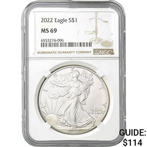 2022 American Silver Eagle NGC MS69