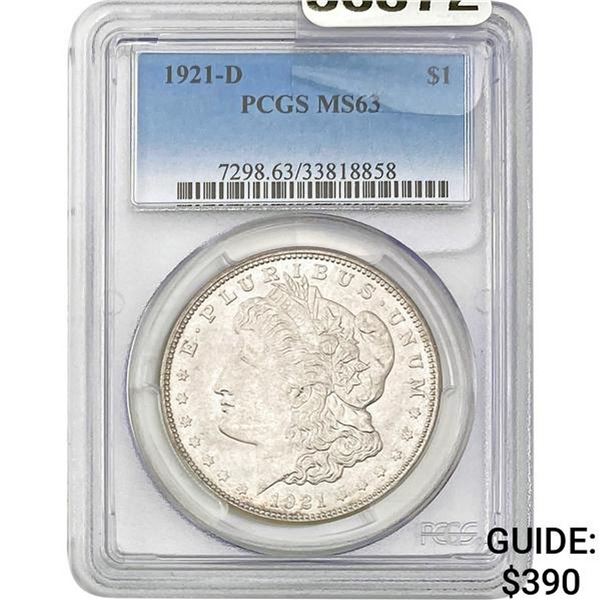1921-D Morgan Dollar PCGS MS63