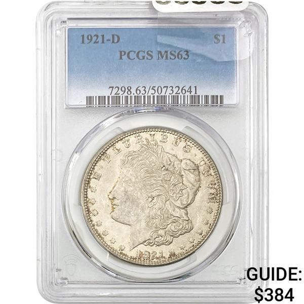 1921-D Morgan Dollar PCGS MS63