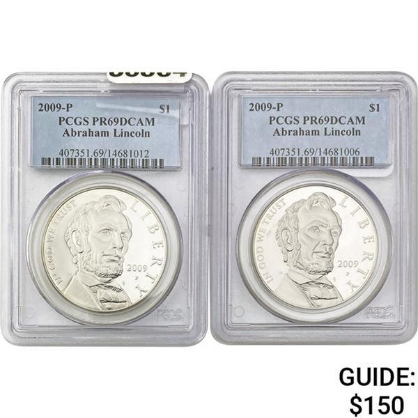 [2] 2009-P Abraham Lincoln $1 PCGS PR69DCAM