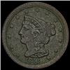 1855 Braided Hair Half Cent CLOSELY UNCIRCULATED